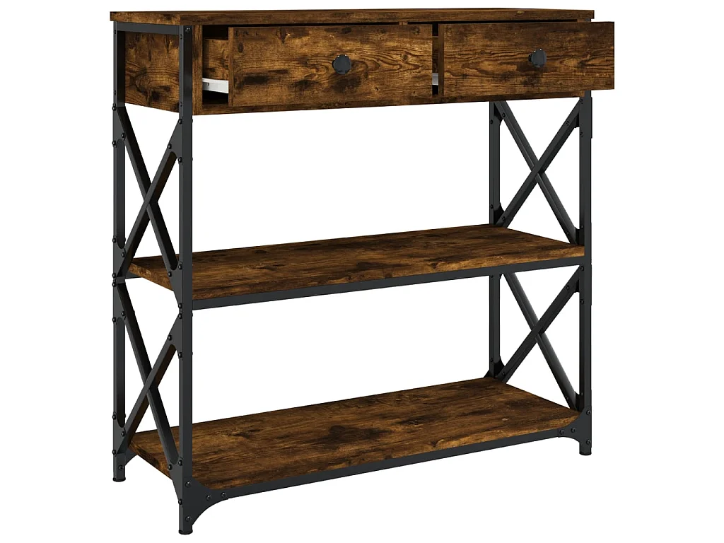 Konsolentisch,Flurtisch Räuchereiche 75x28x75 cm Holzwerkstoff -gkd883178