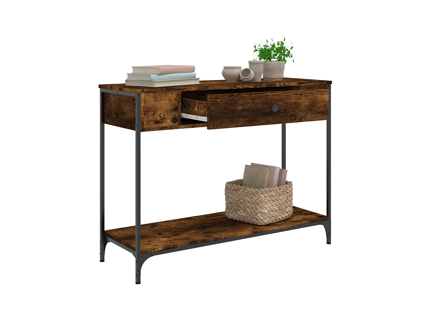 Konsolentisch,Flurtisch Räuchereiche 100x34,5x75 cm Holzwerkstoff -gkd163004