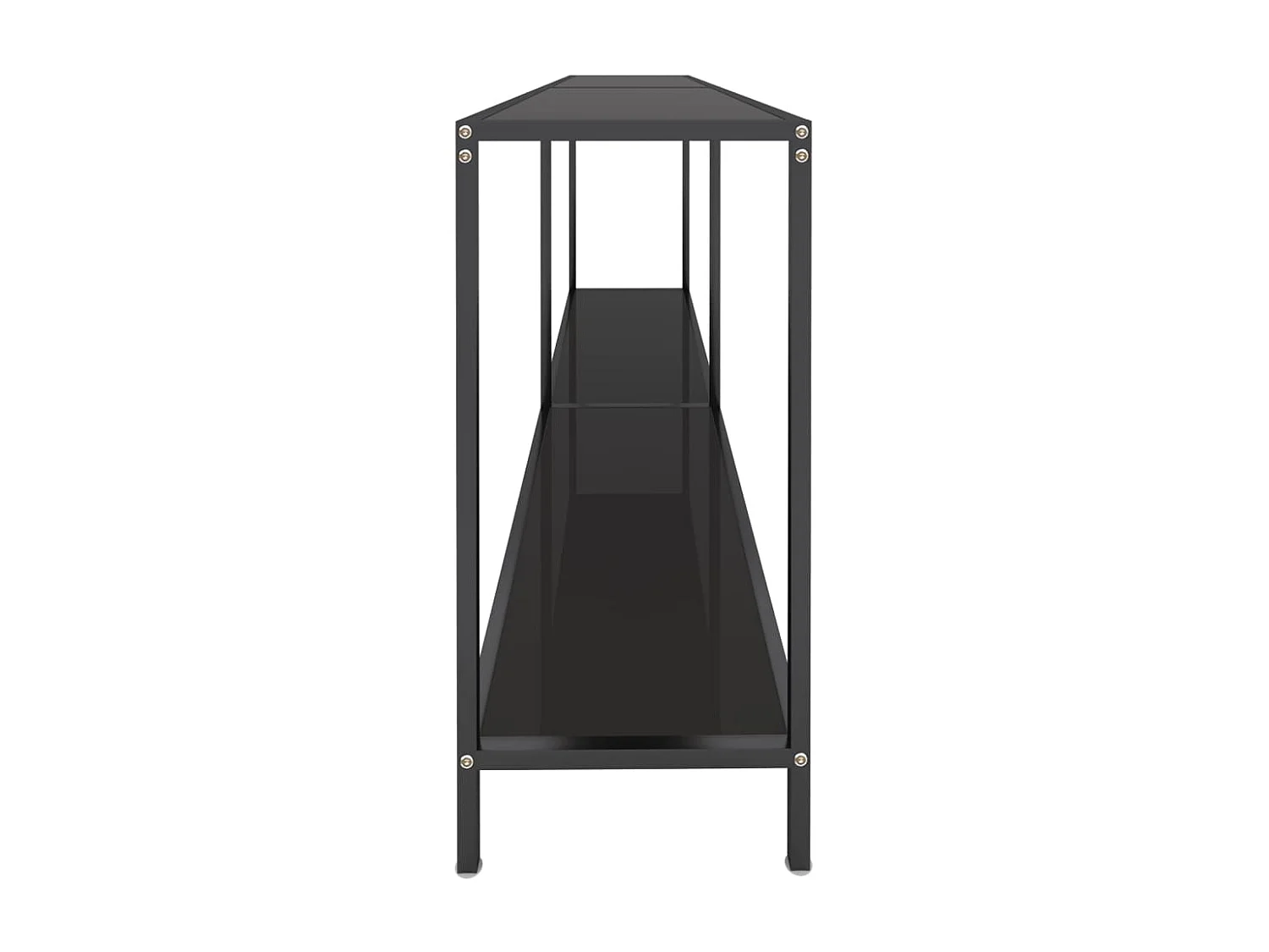 Mesa de consola vidrio templado negro 180x35x75,5 cm ES683043