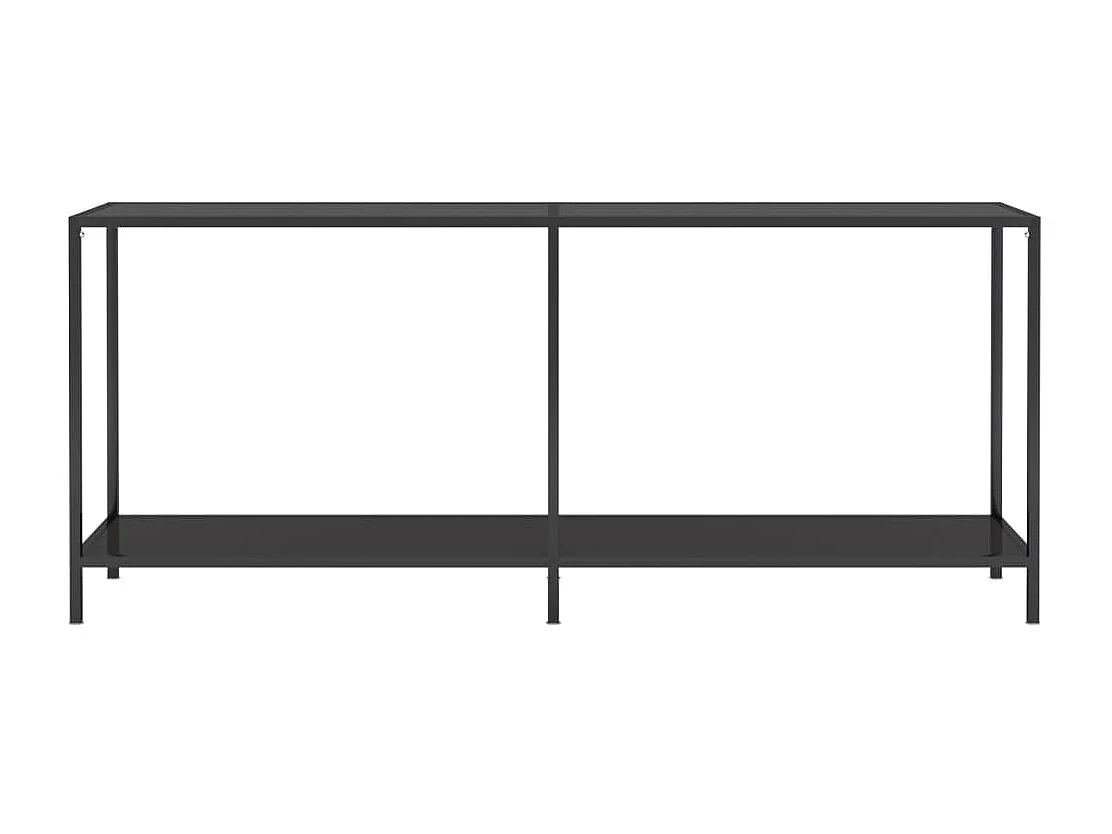 Console Noir 180x35x75,5 cm Verre trempé OFR67277 BonneVie Meuble