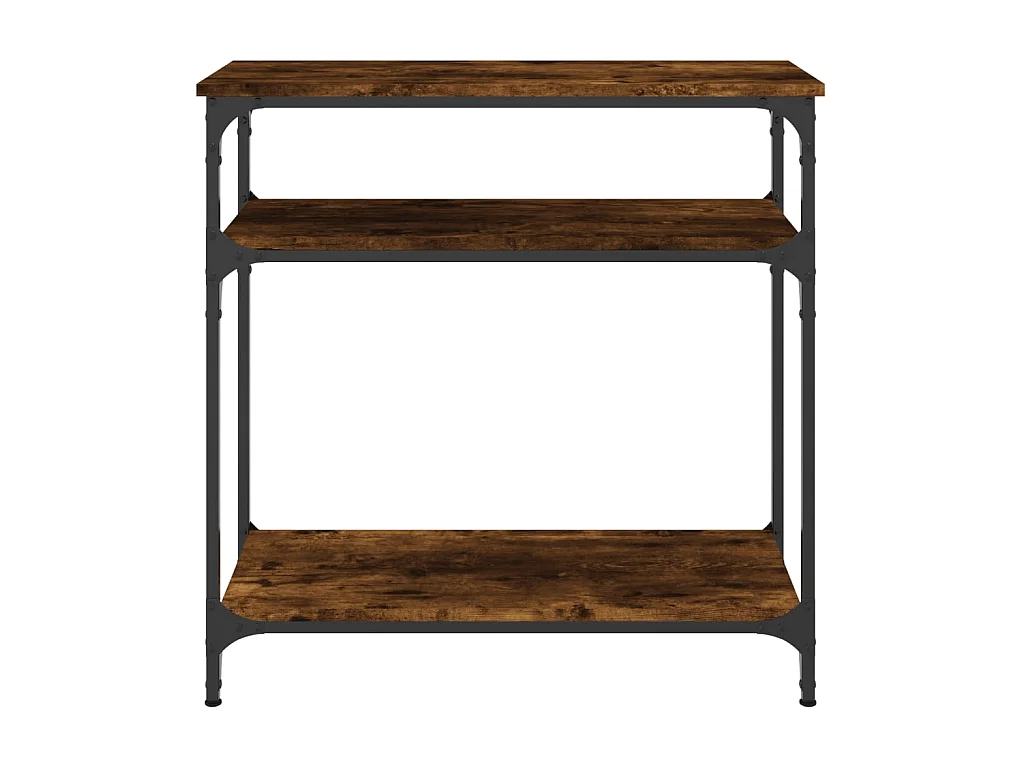 Wandtafel 75x29x75 cm bewerkt hout gerookt eikenkleurig NL910361