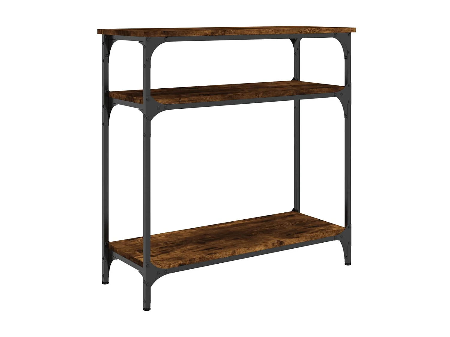 Console chêne fumé 75x29x75 cm bois d'ingénierie OFR51810 BonneVie Meuble