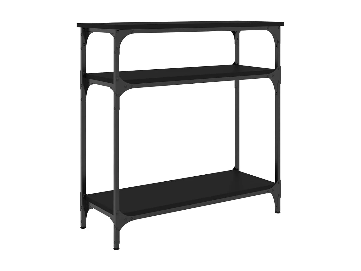 Console noir 75x29x75 cm bois d'ingénierie OFR69765 BonneVie Meuble