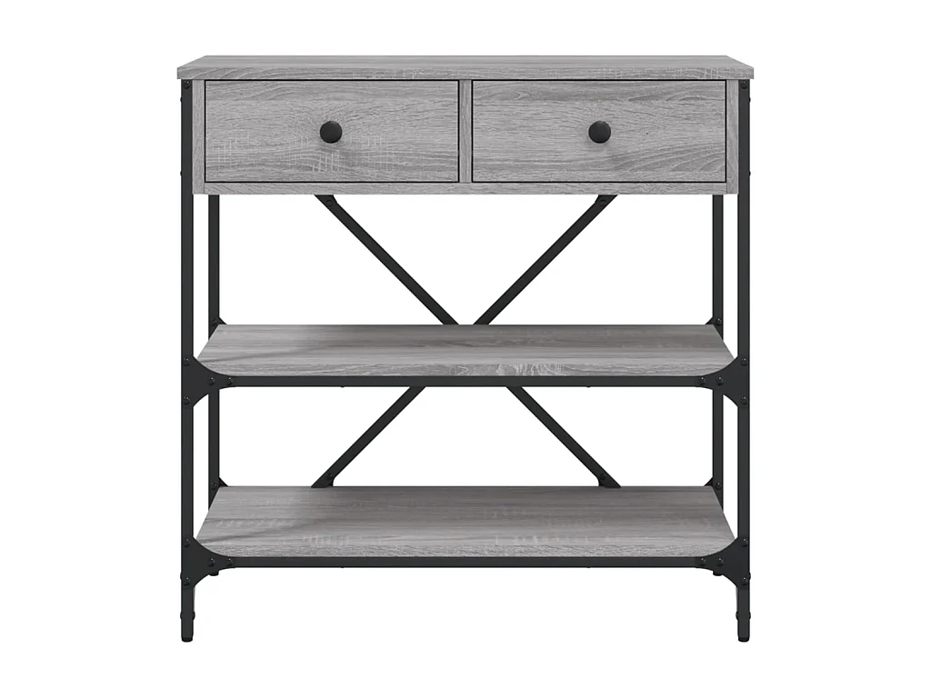 Console sonoma gris 75x34,5x75 cm bois d'ingénierie OFR72335 BonneVie Meuble