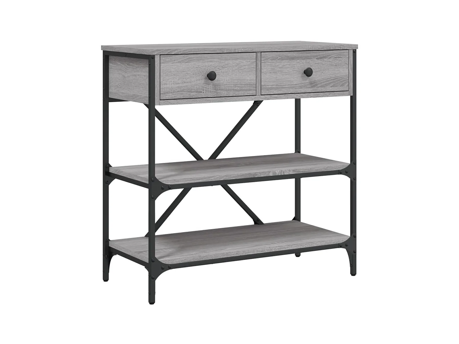 Konsolentisch,Flurtisch Grau Sonoma 75x34,5x75 cm Holzwerkstoff -gkd554574