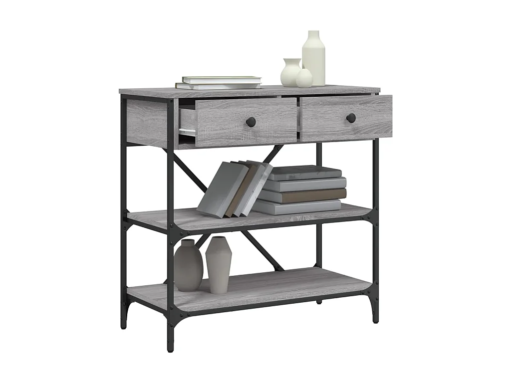 Konsolentisch,Flurtisch Grau Sonoma 75x34,5x75 cm Holzwerkstoff -gkd554574