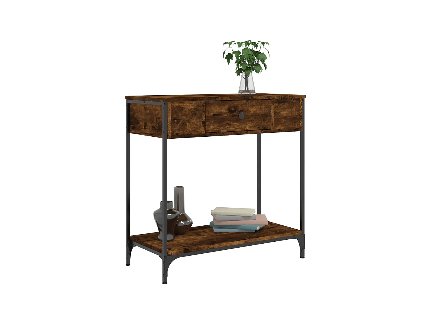 Konsolentisch,Flurtisch Räuchereiche 75x34,5x75 cm Holzwerkstoff -gkd61433