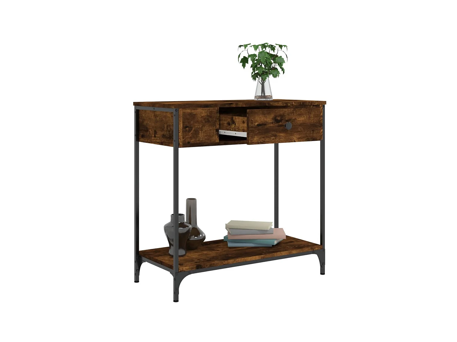 Konsolentisch,Flurtisch Räuchereiche 75x34,5x75 cm Holzwerkstoff -gkd61433