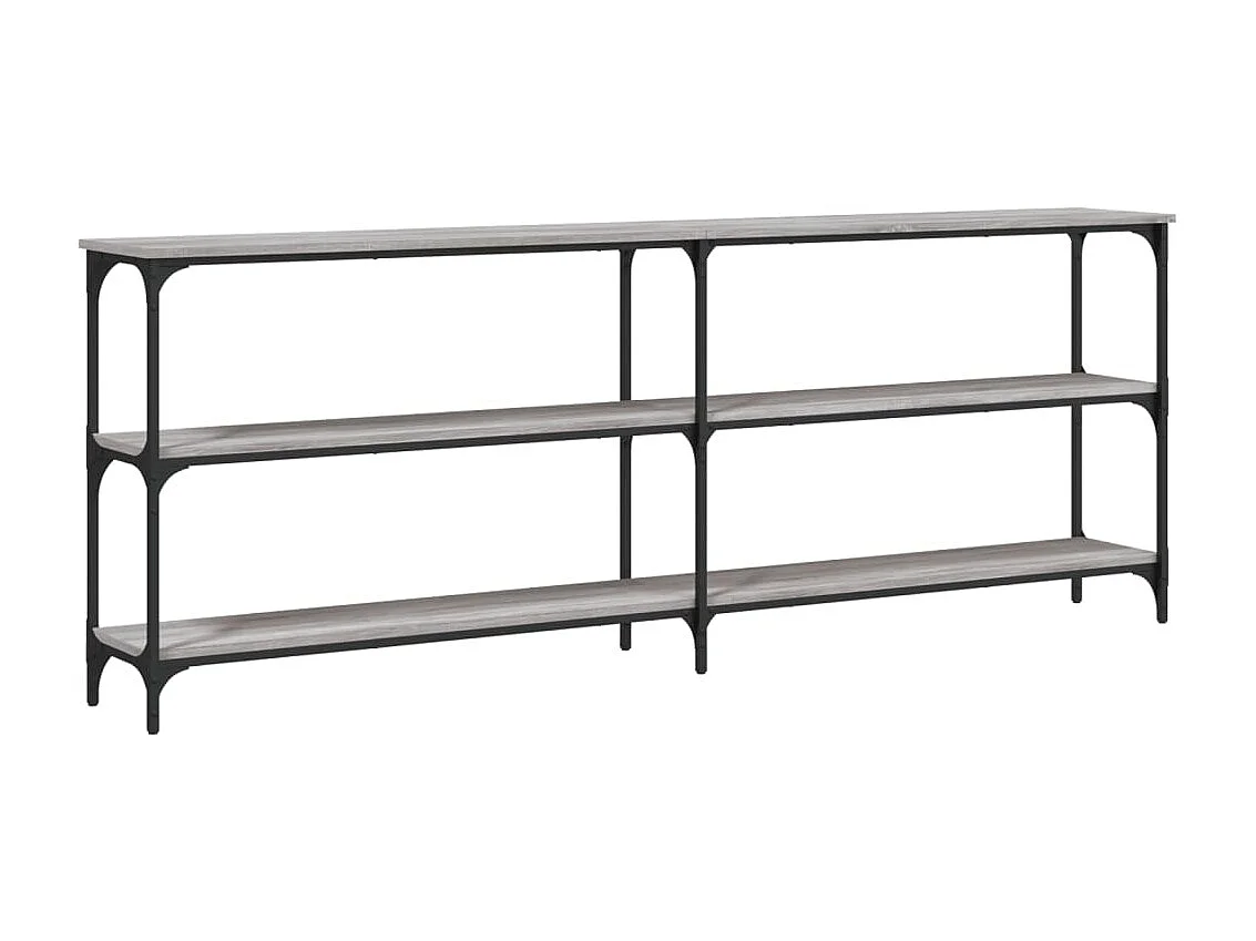 Console sonoma gris 200x29x75 cm bois d'ingénierie OFR28921 BonneVie Meuble