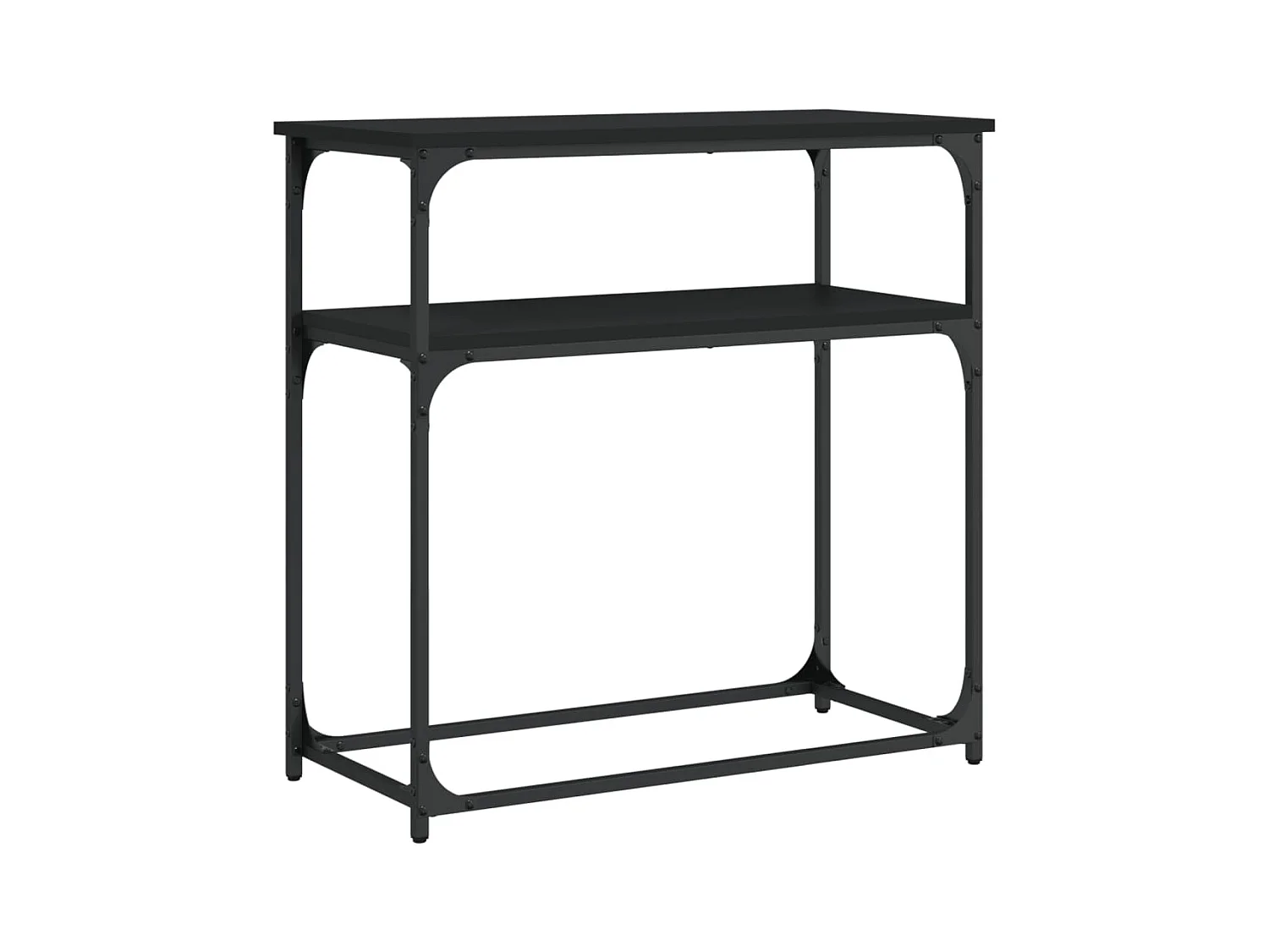 Console noir 75x35,5x75 cm bois d'ingénierie OFR57083 BonneVie Meuble