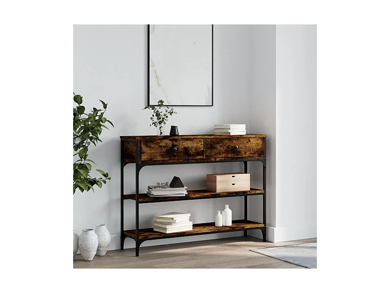 Konsolentisch,Flurtisch Räuchereiche 100x25x75 cm Holzwerkstoff -gkd223163