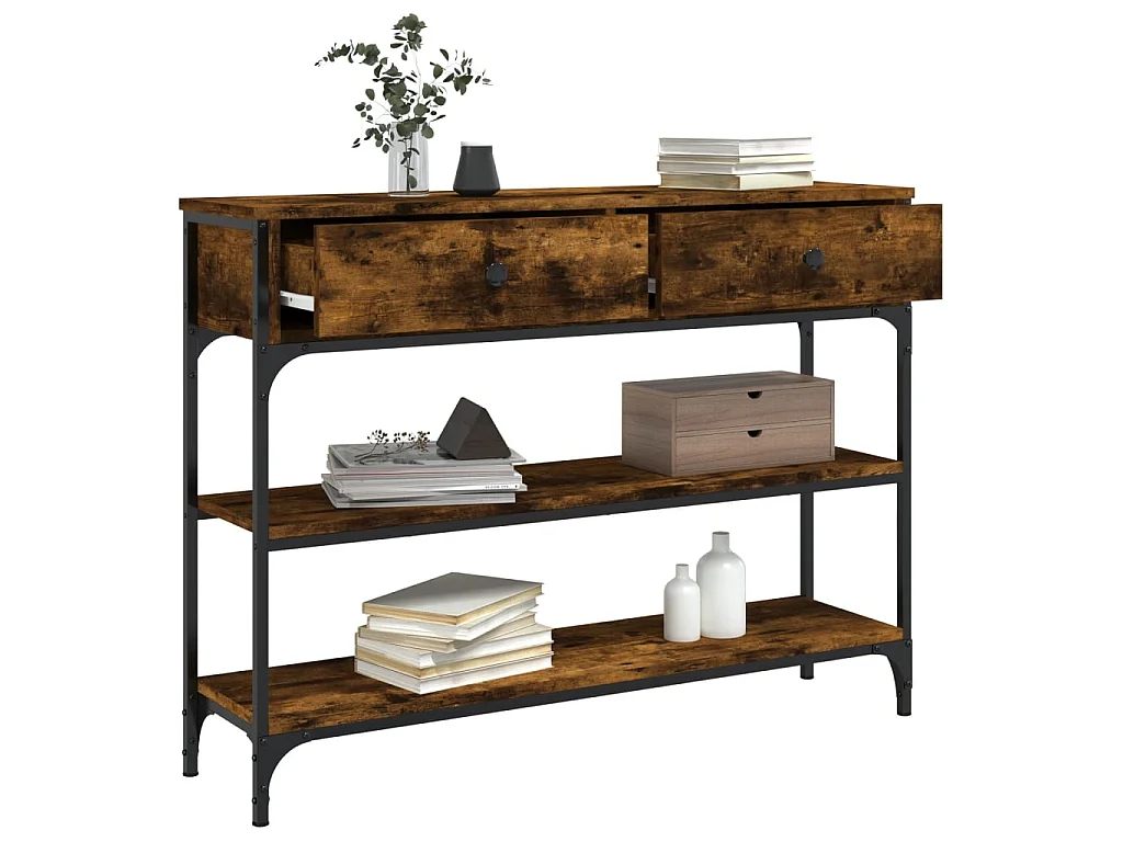 Konsolentisch,Flurtisch Räuchereiche 100x25x75 cm Holzwerkstoff -gkd223163