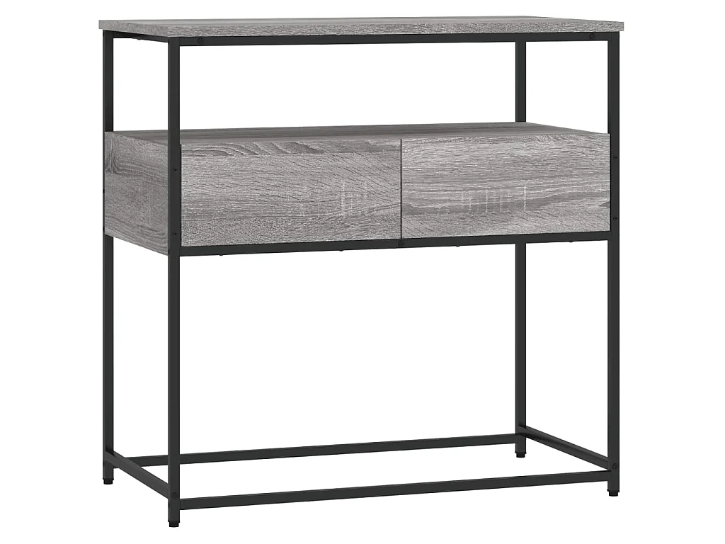 Console sonoma gris 75x40x75 cm bois d'ingénierie OFR66258 BonneVie Meuble