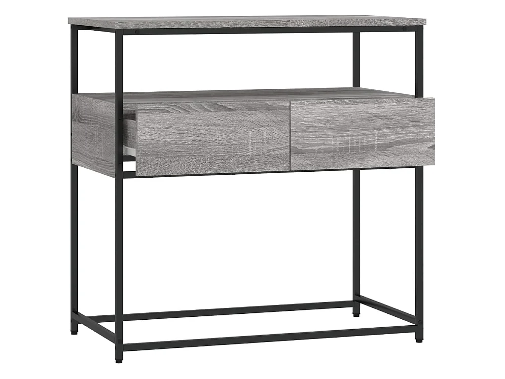 Console sonoma gris 75x40x75 cm bois d'ingénierie OFR66258 BonneVie Meuble