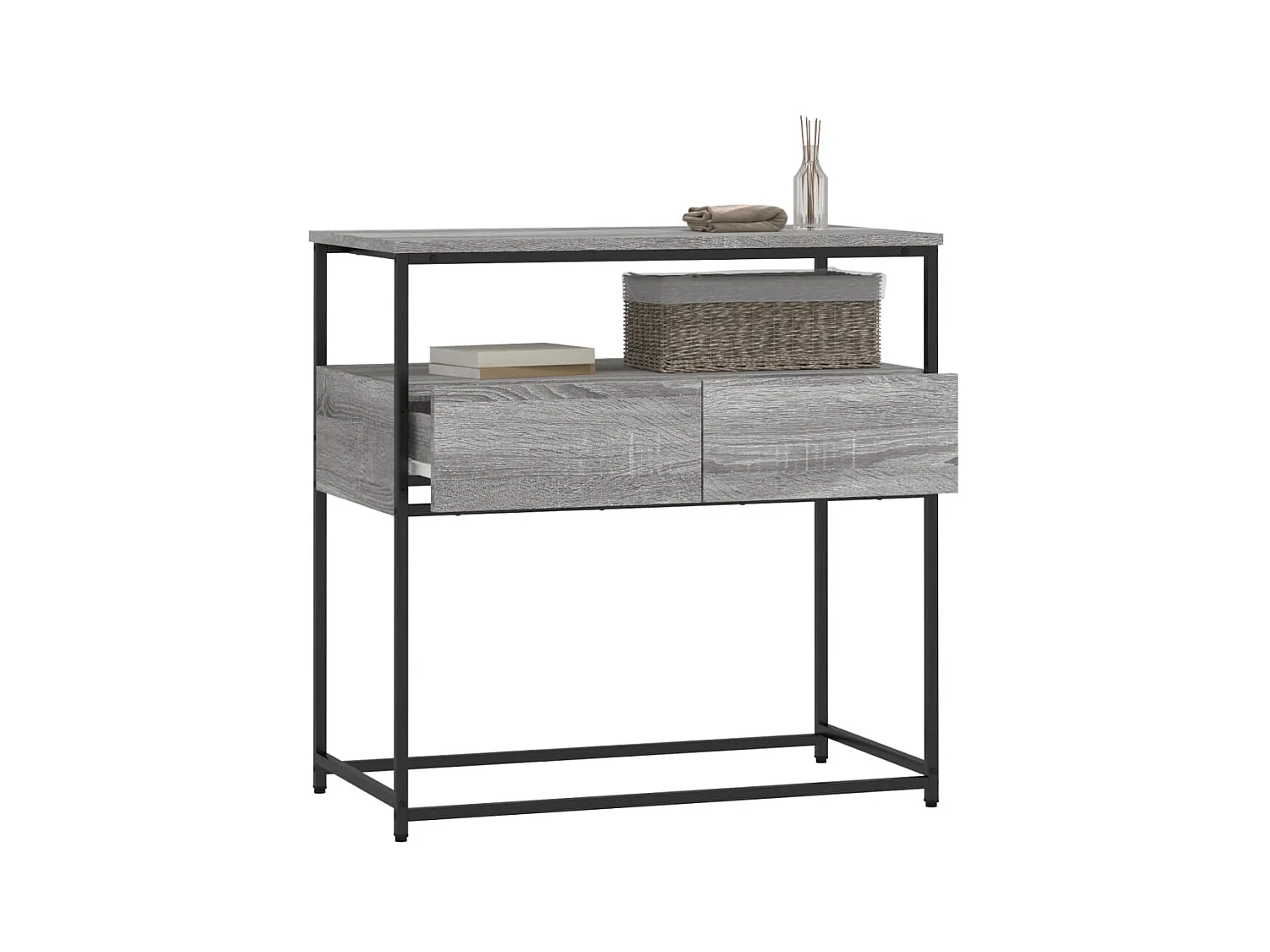 Konsolentisch,Flurtisch Grau Sonoma 75x40x75 cm Holzwerkstoff -gkd74620