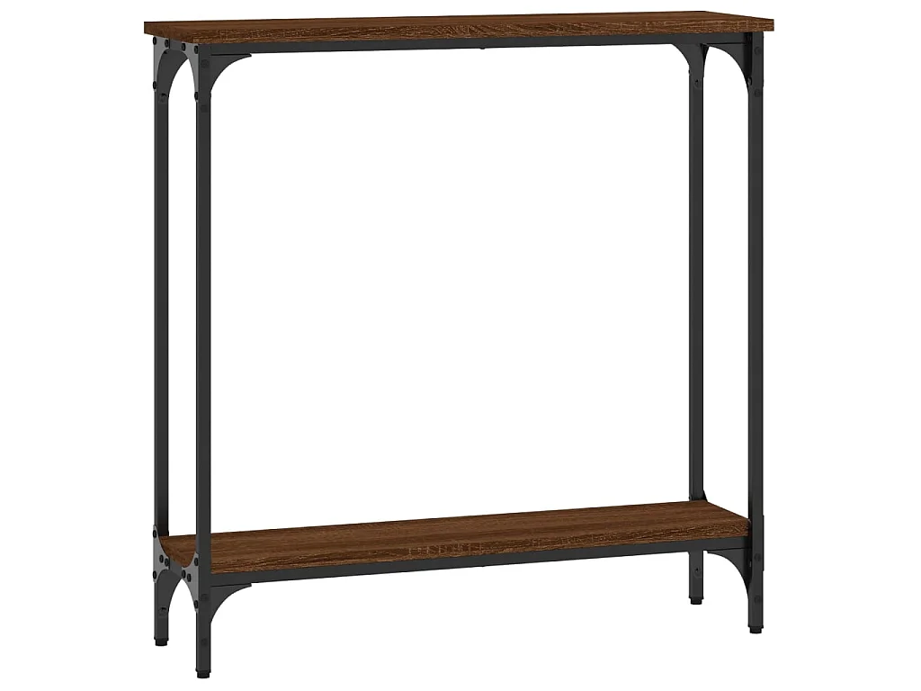 Console chêne marron 75x22,5x75 cm bois d'ingénierie OFR99141 BonneVie Meuble