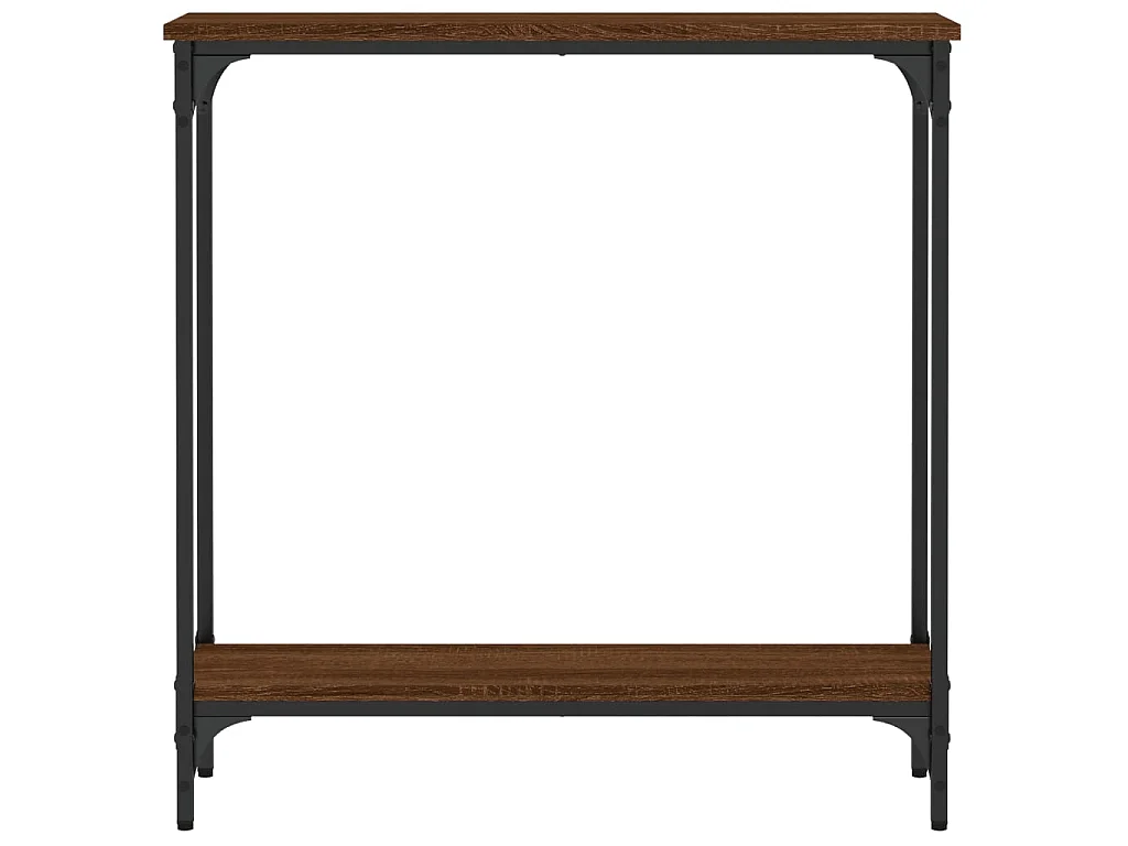Console chêne marron 75x22,5x75 cm bois d'ingénierie OFR99141 BonneVie Meuble