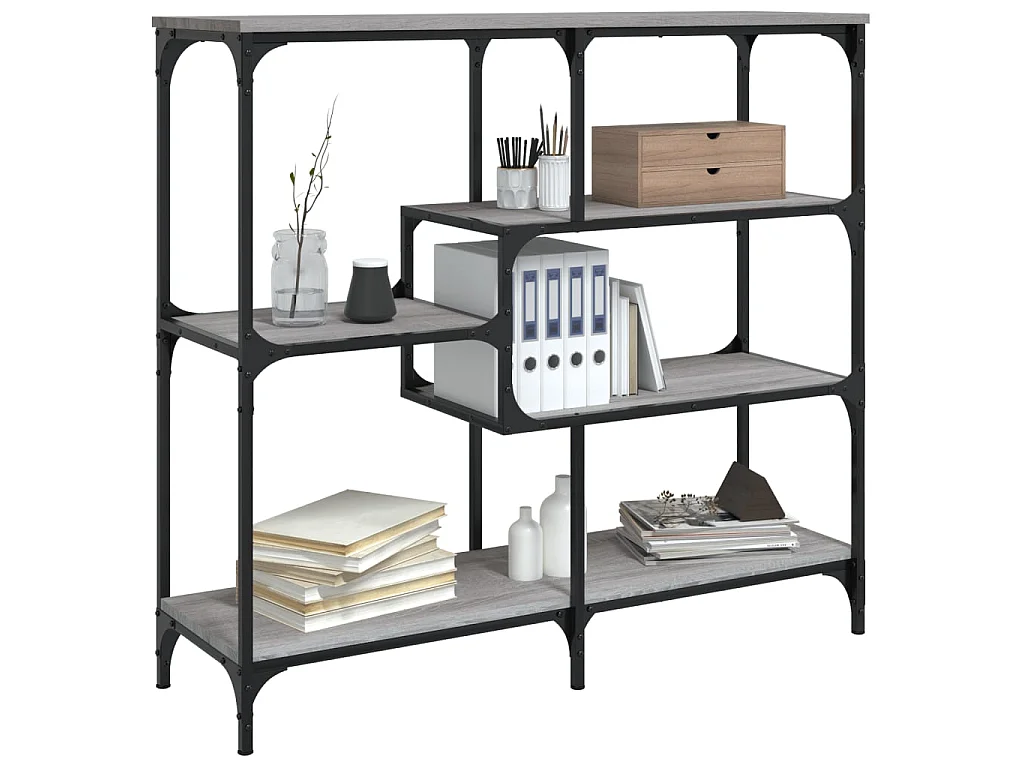 Console sonoma gris 103x32x95 cm bois d'ingénierie OFR97662 BonneVie Meuble