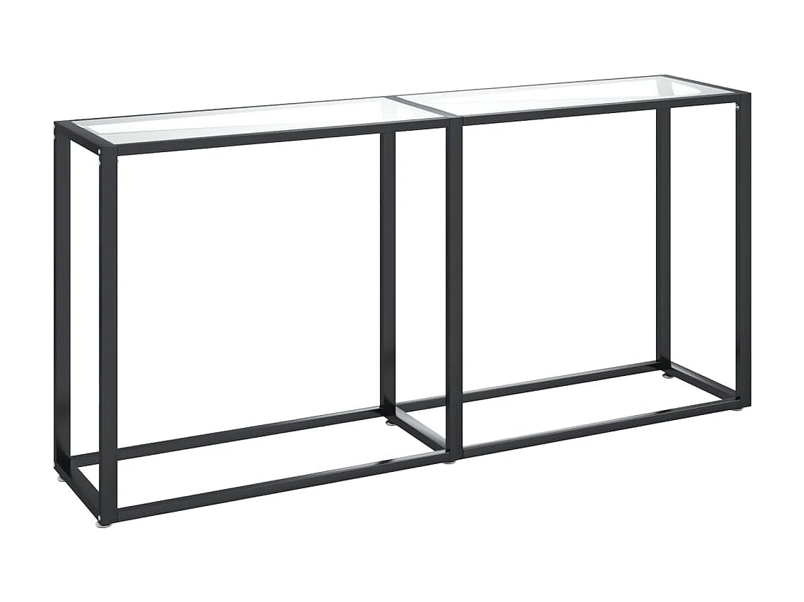 Mesa consola transparente 160x35x75,5 cm vidro temperado PT669374