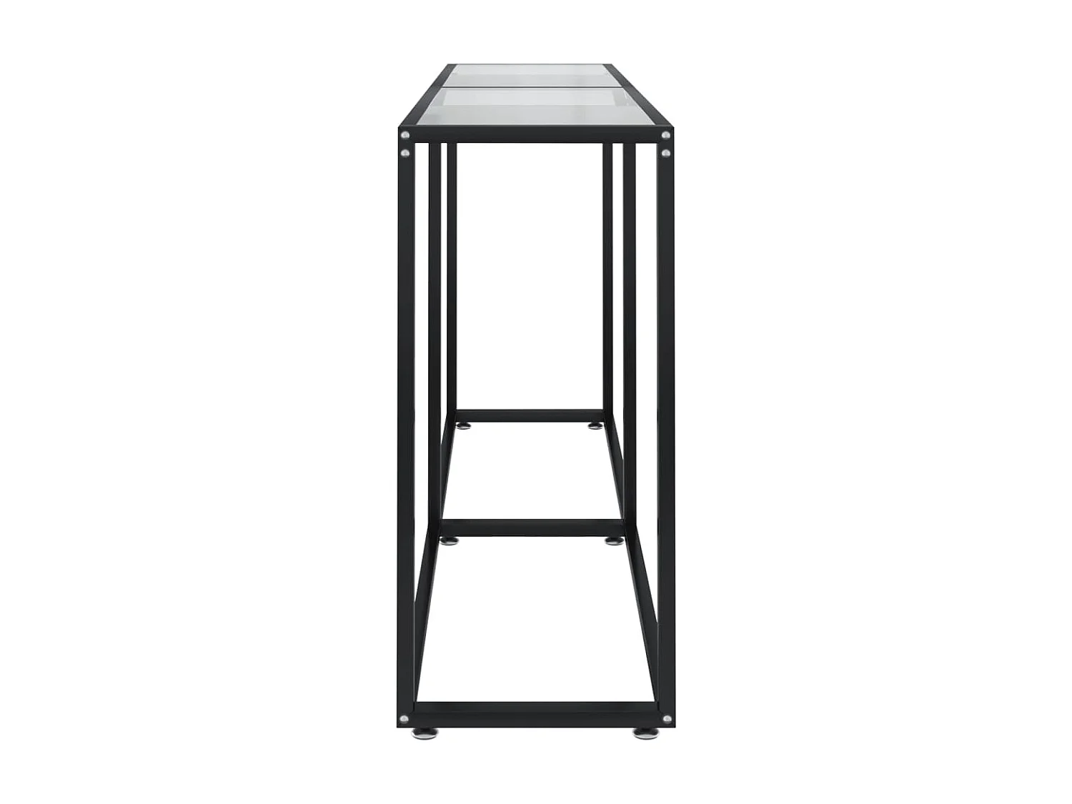 Mesa consola transparente 160x35x75,5 cm vidro temperado PT669374