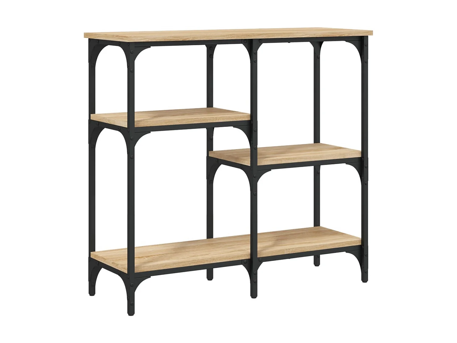 Console chêne sonoma 80x29x75 cm bois d'ingénierie OFR65067 BonneVie Meuble