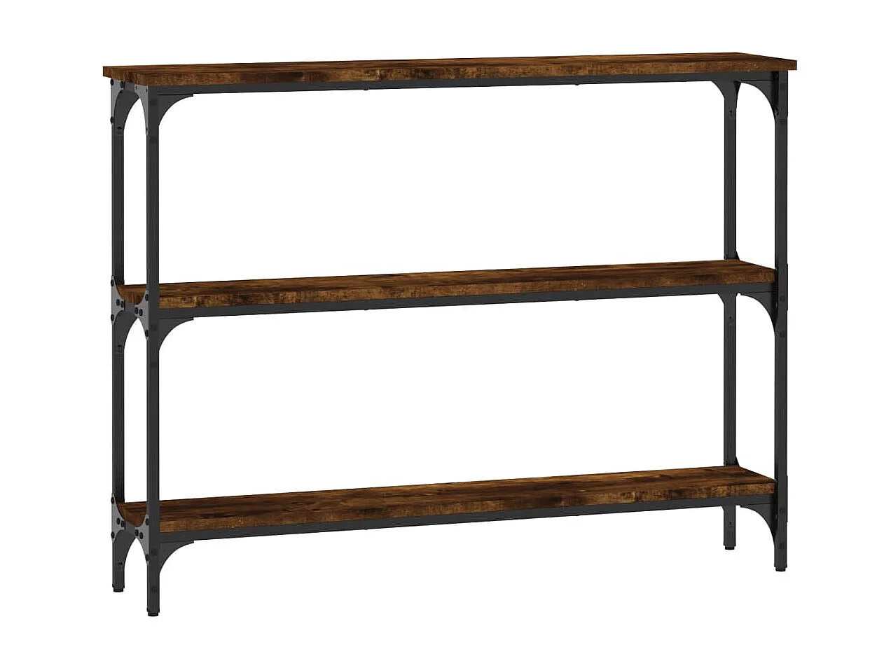 Console chêne fumé 100x22,5x75 cm bois d'ingénierie OFR39617 BonneVie Meuble