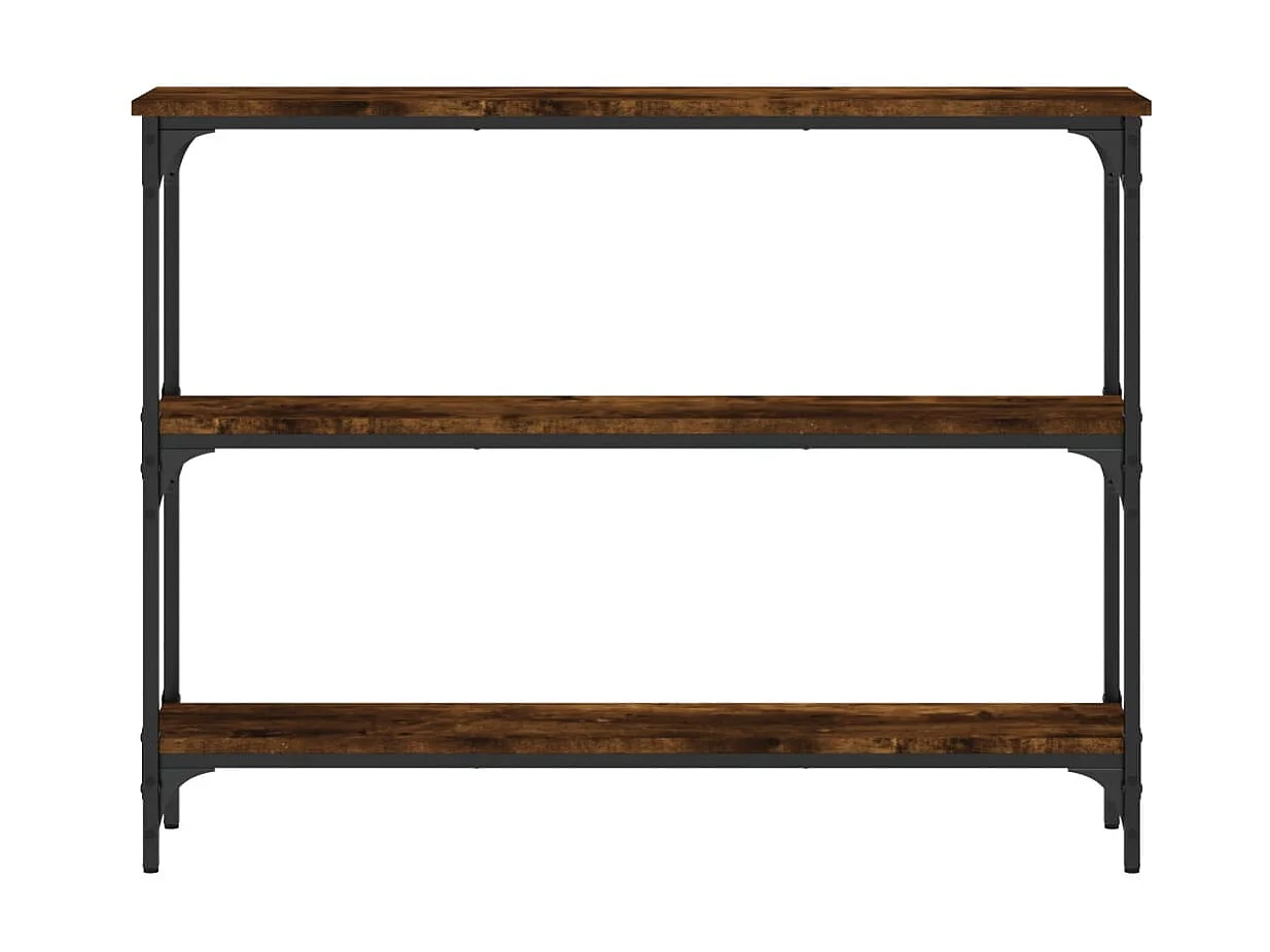 Console chêne fumé 100x22,5x75 cm bois d'ingénierie OFR39617 BonneVie Meuble