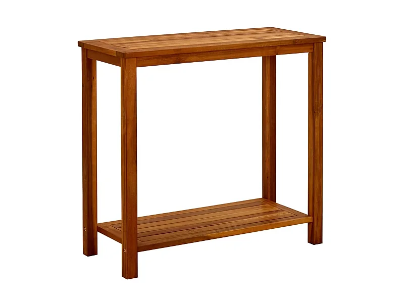 Mesa consola de jardín madera maciza de acacia 80x35x75 cm ES852615