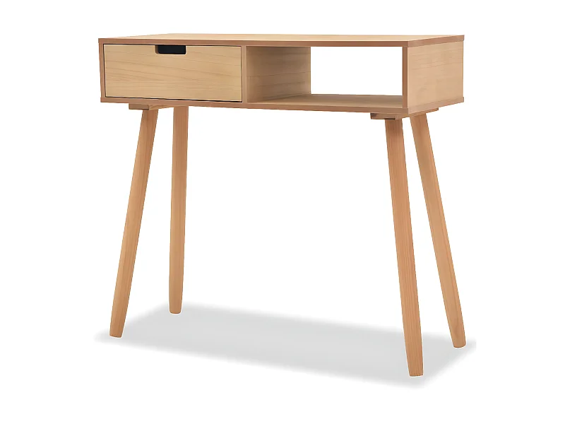 Konsolentisch,Flurtisch Kiefernholz Massiv 80 x 30 x 72 cm Braun -gkd85458
