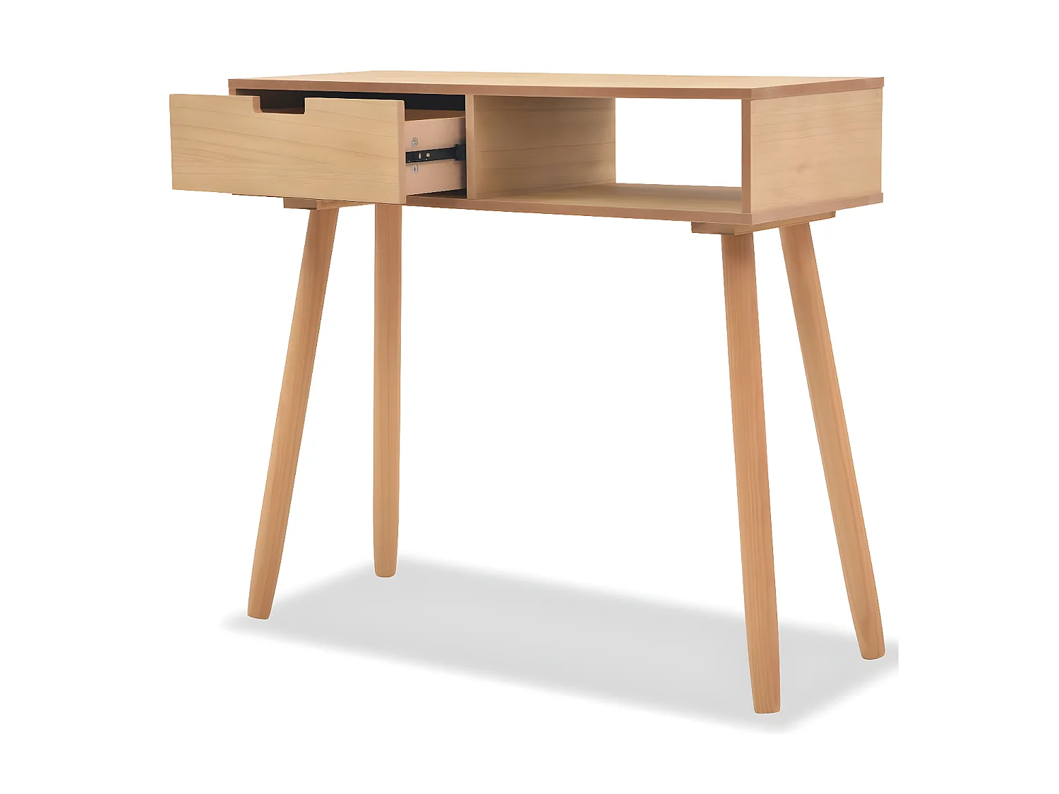 Konsolentisch,Flurtisch Kiefernholz Massiv 80 x 30 x 72 cm Braun -gkd85458