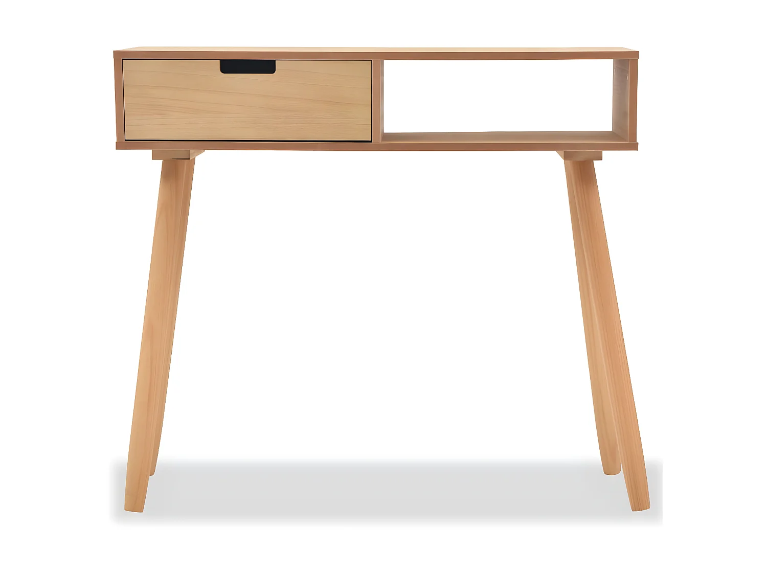 Konsolentisch,Flurtisch Kiefernholz Massiv 80 x 30 x 72 cm Braun -gkd85458