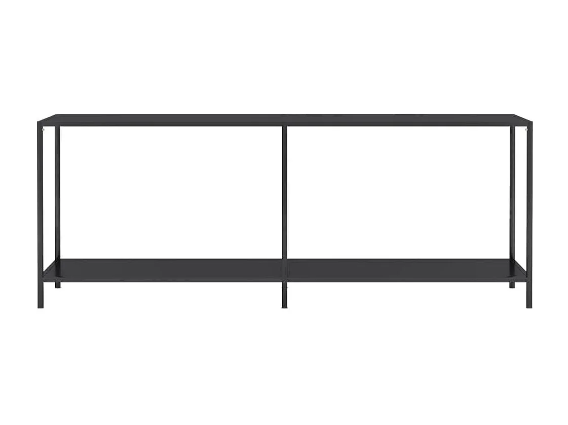 Console Noir 200x35x75,5 cm Verre trempé OFR30326 BonneVie Meuble