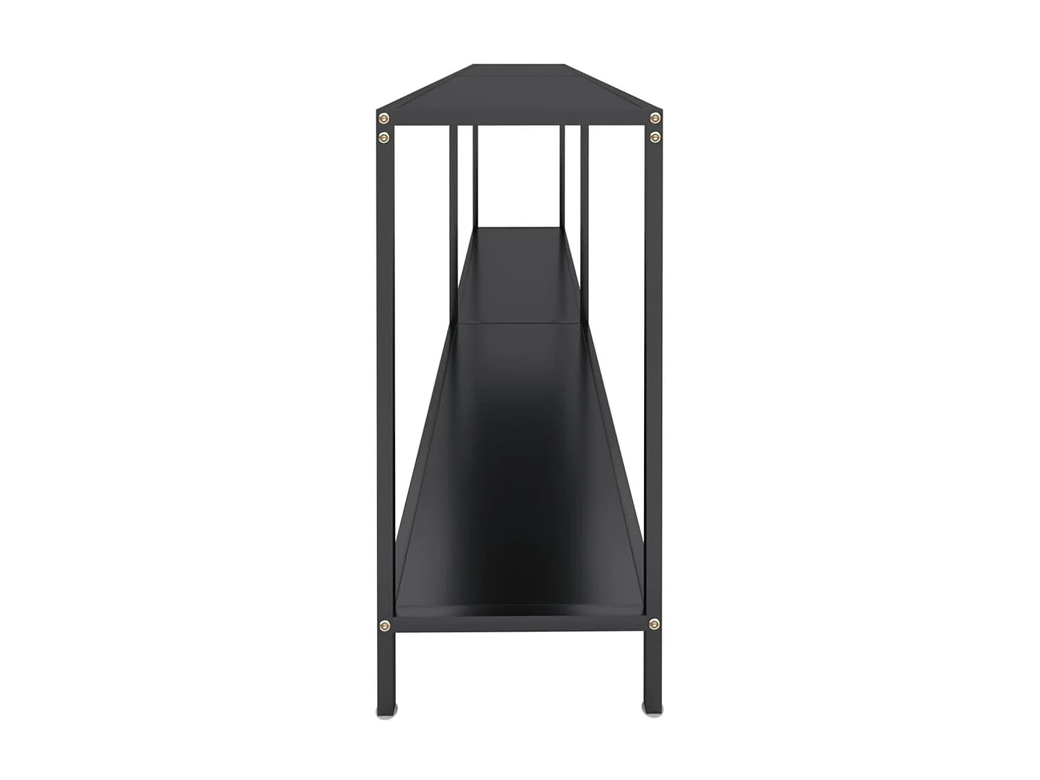 Console Noir 200x35x75,5 cm Verre trempé OFR30326 BonneVie Meuble