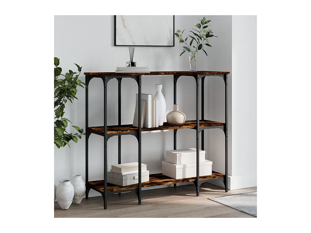 Console chêne fumé 102x35x90 cm bois d'ingénierie OFR66086 BonneVie Meuble