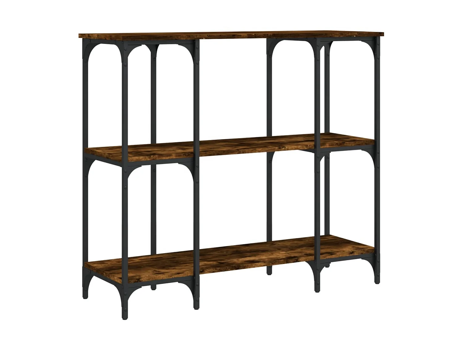 Console chêne fumé 102x35x90 cm bois d'ingénierie OFR66086 BonneVie Meuble