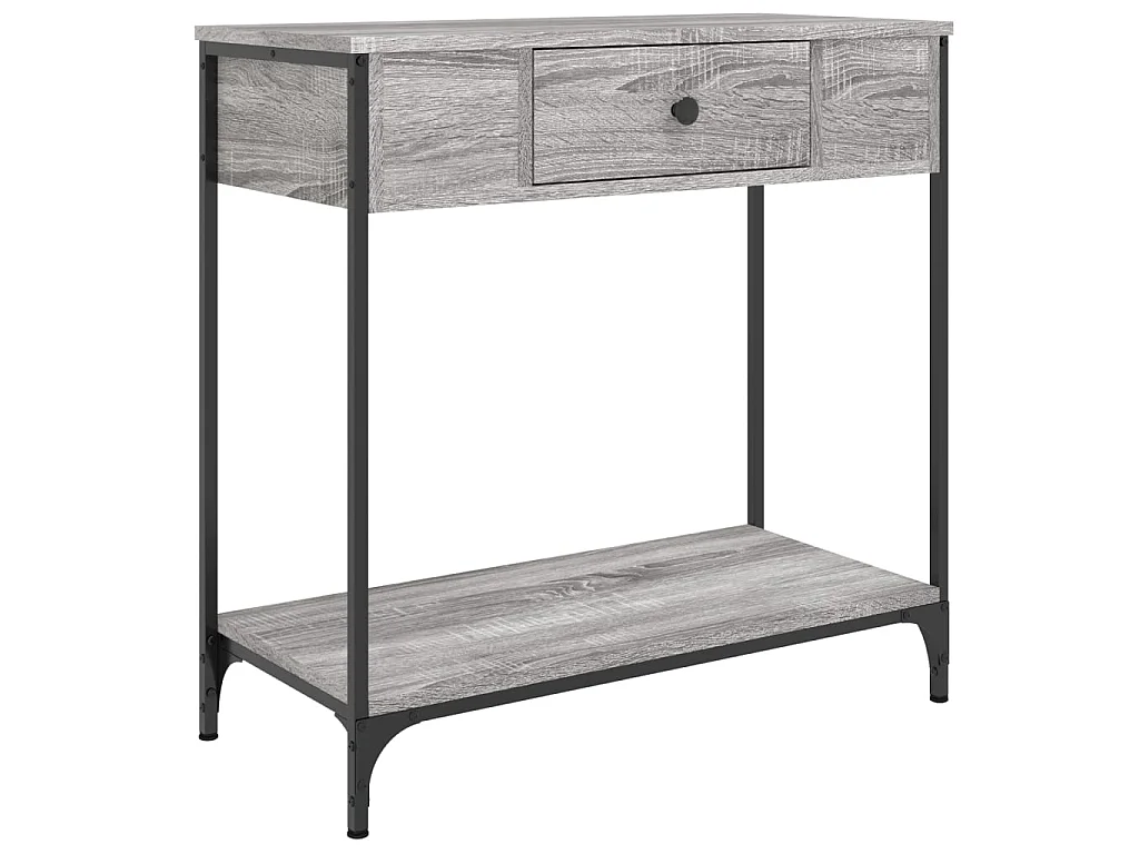 Console sonoma gris 75x34,5x75 cm bois d'ingénierie OFR37249 BonneVie Meuble