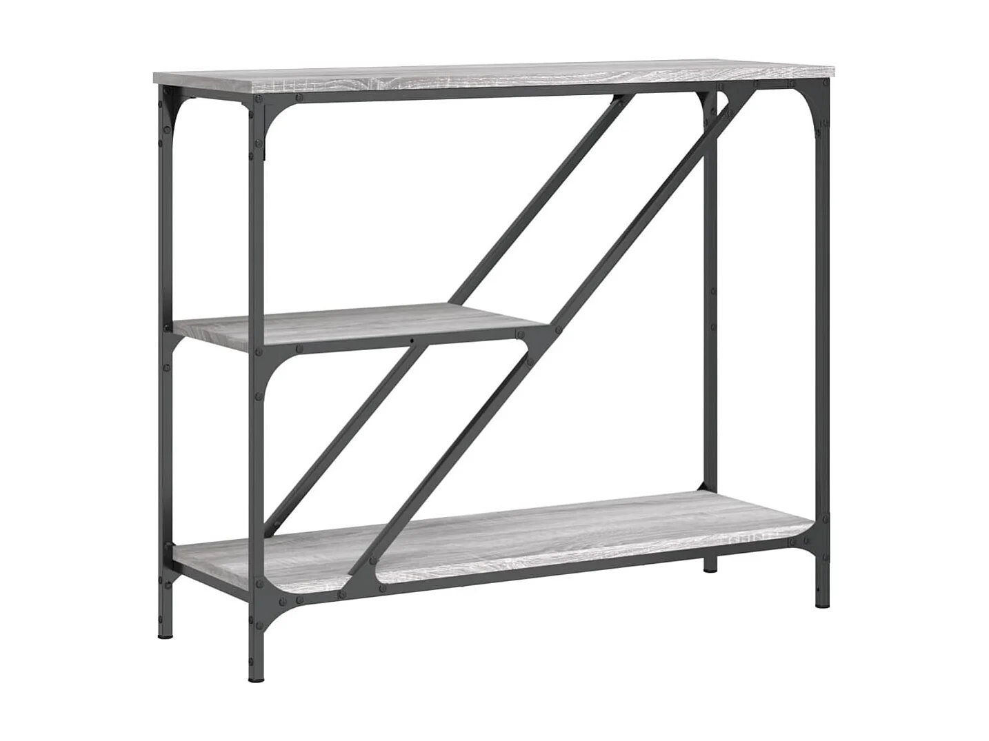 Console sonoma gris 88,5x30x75 cm bois d'ingénierie OFR48581 BonneVie Meuble