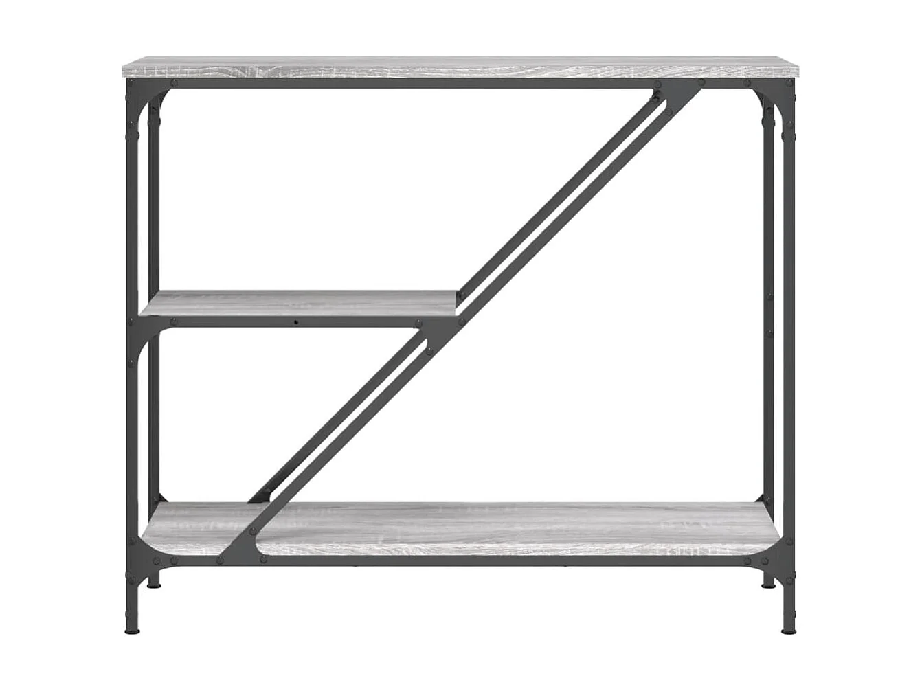 Console sonoma gris 88,5x30x75 cm bois d'ingénierie OFR48581 BonneVie Meuble