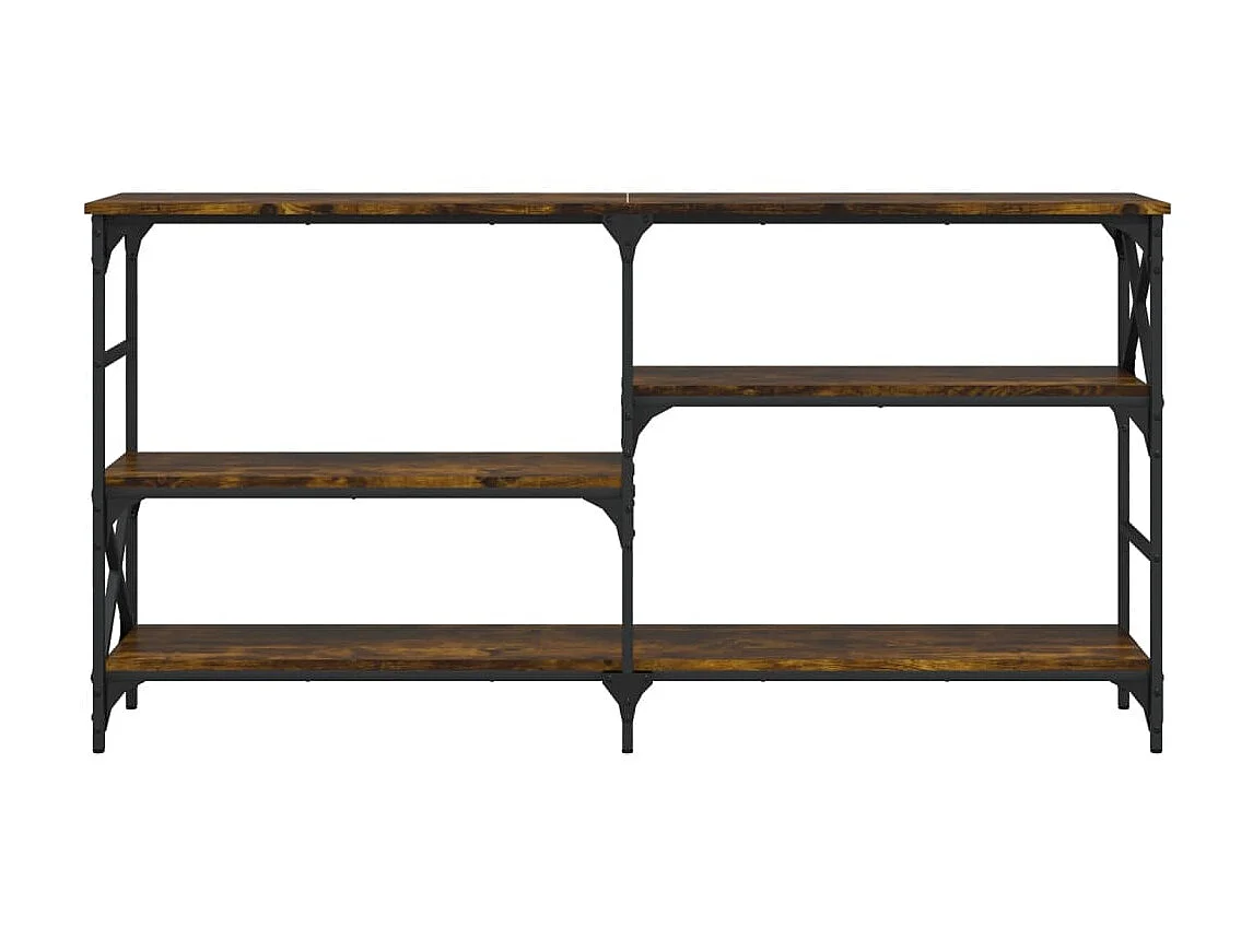 Mesa consola madera de ingeniería roble ahumado 150x29x76,5 cm ES919884