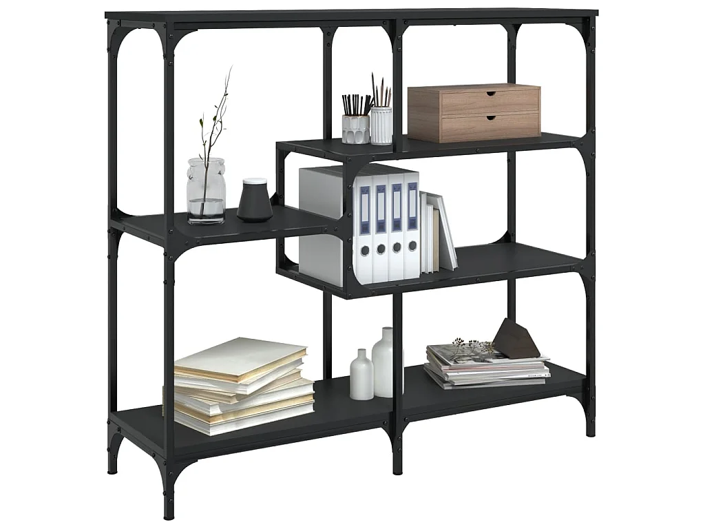 Mesa consola madera contrachapada negro 103x32x95 cm ES214192