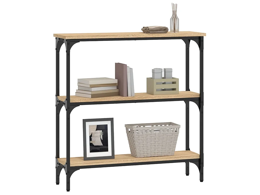 Console chêne sonoma 75x22,5x75 cm bois d'ingénierie OFR86136 BonneVie Meuble