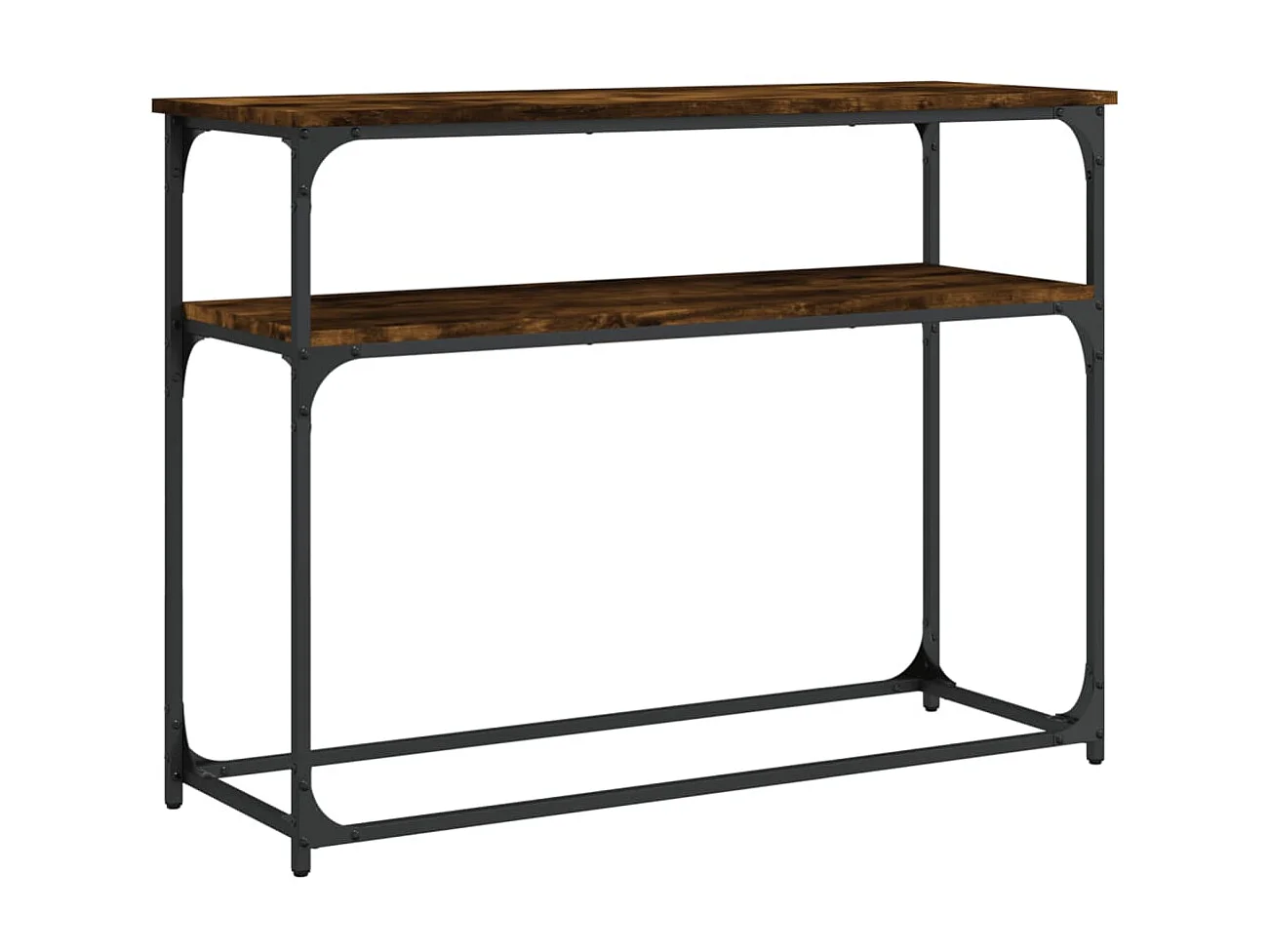 Console chêne fumé 100x35,5x75 cm bois d'ingénierie OFR64106 BonneVie Meuble