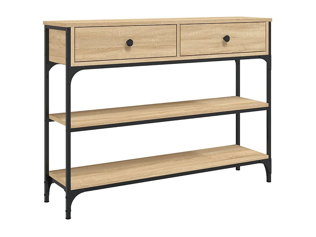 Mesa consola 100x25x75 cm derivados de madeira carvalho sonoma PT604393