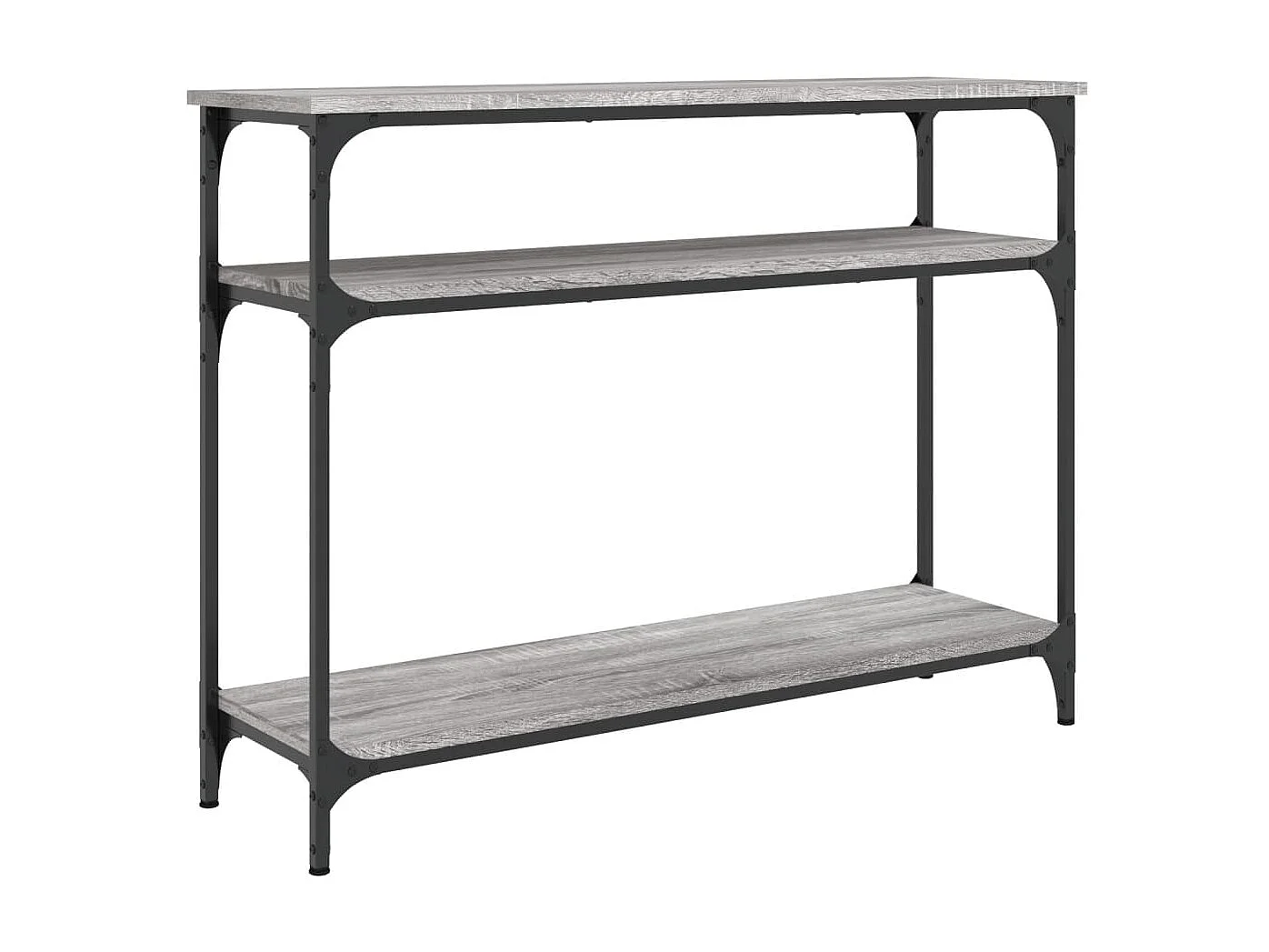 Console sonoma gris 100x29x75 cm bois d'ingénierie OFR52372 BonneVie Meuble