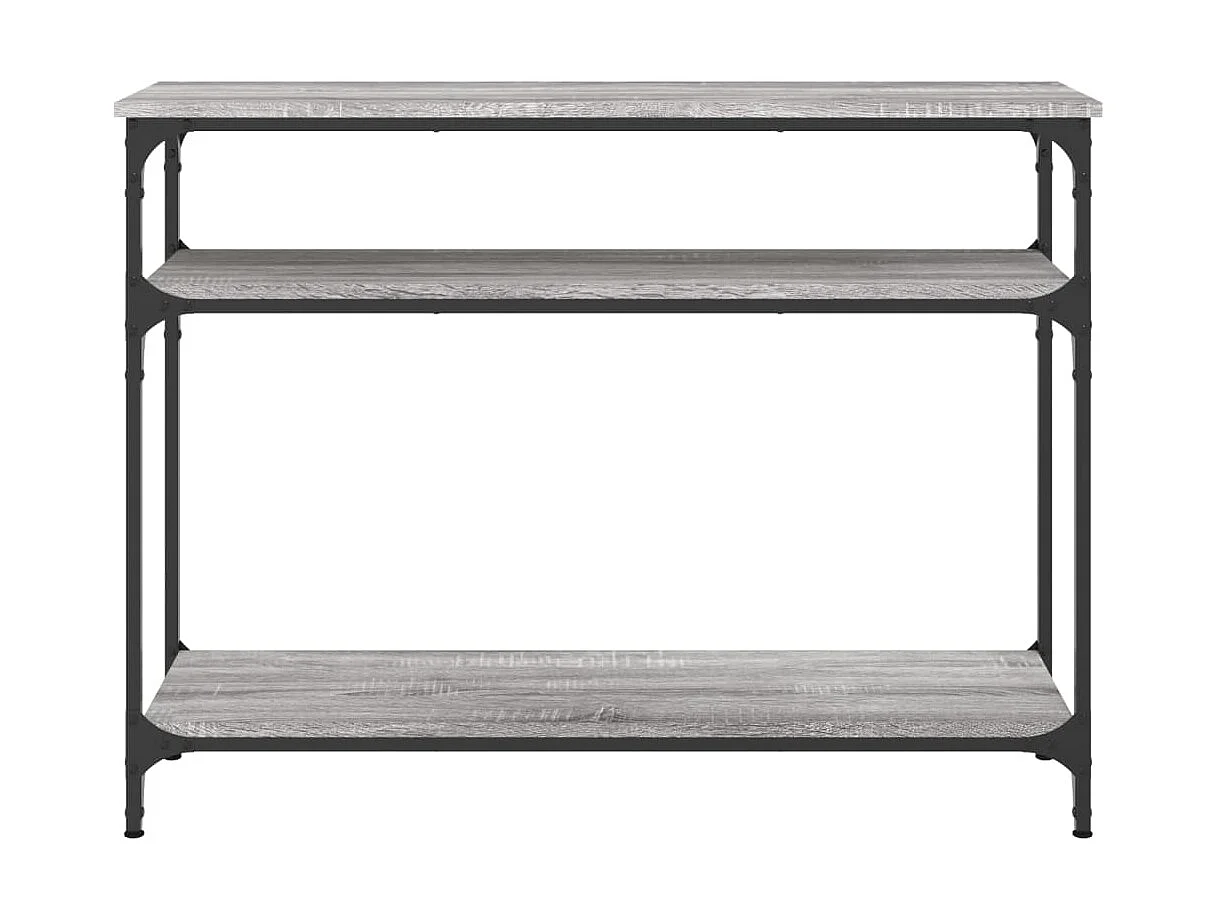 Console sonoma gris 100x29x75 cm bois d'ingénierie OFR52372 BonneVie Meuble