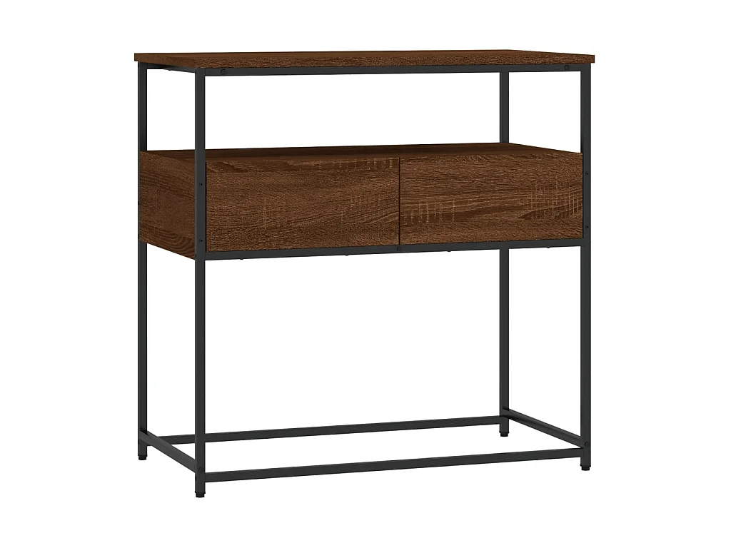 Wandtafel 75x40x75 cm bewerkt hout bruin eikenkleur NL846437