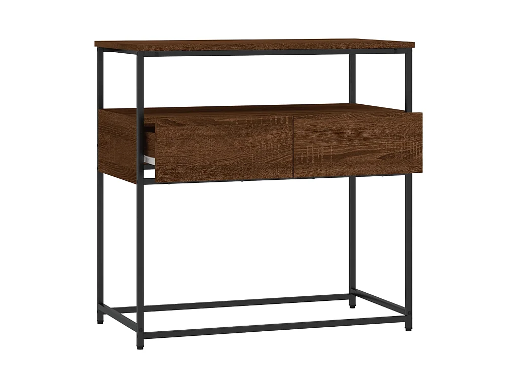 Wandtafel 75x40x75 cm bewerkt hout bruin eikenkleur NL846437