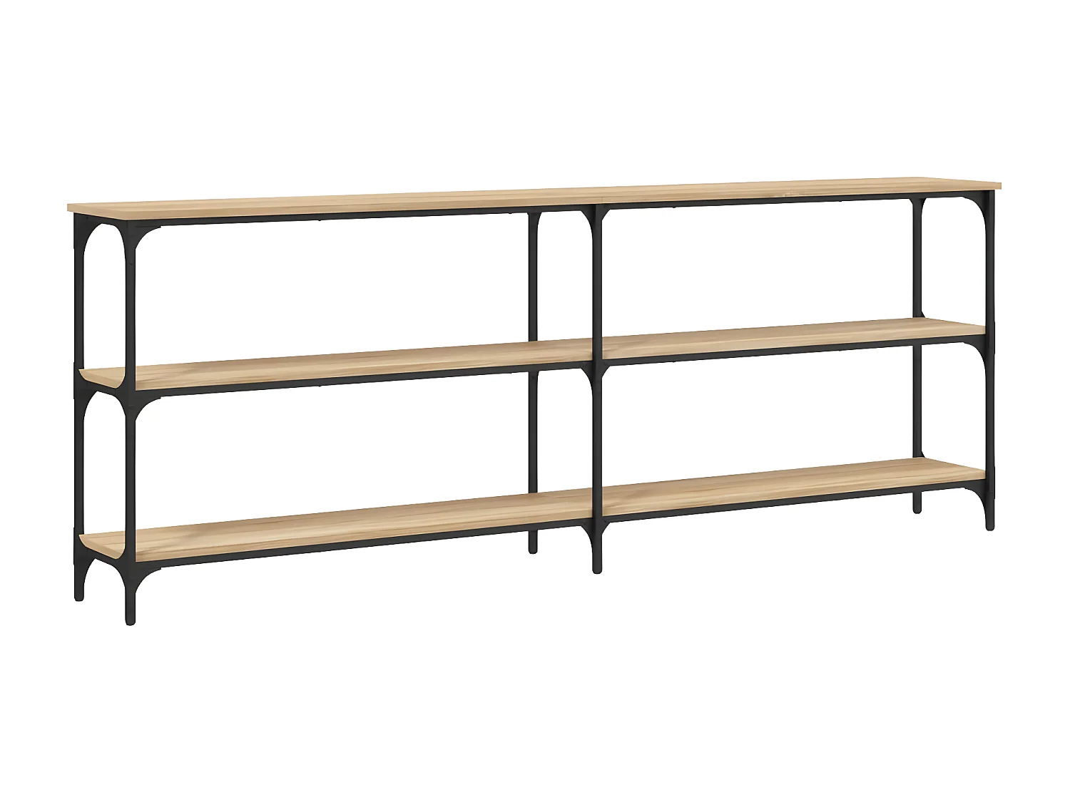 Console chêne sonoma 200x29x75 cm bois d'ingénierie OFR27412 BonneVie Meuble