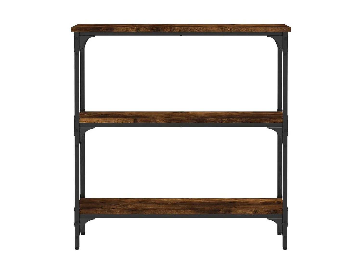 Console chêne fumé 75x22,5x75 cm bois d'ingénierie OFR70610 BonneVie Meuble