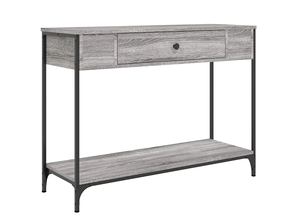 Console sonoma gris 100x34,5x75 cm bois d'ingénierie OFR66908 BonneVie Meuble